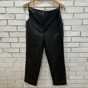 Aritzia NWT COMMAND Pant - Black Noir Vegan Leather (Size 8)